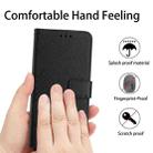 For Motorola Moto G04 / G24 Rhombic Grid Texture Leather Phone Case(Black) - 3
