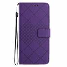 For Motorola Moto G Power 5G 2024 Rhombic Grid Texture Leather Phone Case(Purple) - 2