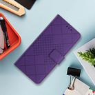 For Motorola Moto G Stylus 5G 2025 Rhombic Grid Texture Leather Phone Case(Purple) - 2