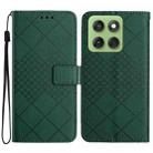 For Motorola Edge 60 5G Rhombic Grid Texture Leather Phone Case(Green) - 1
