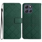 For Motorola Moto G86 5G Rhombic Grid Texture Leather Phone Case(Green) - 1