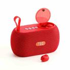 T&G TG810 2 in 1 Portable Outdoor Speaker + Mini Wireless Bluetooth Earphone(Red) - 1