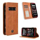 For Kyocera Torque G06 KYG03 Magnetic Buckle Retro Texture Leather Phone Case(Brown) - 1