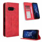 For Kyocera Digno SX4 Magnetic Buckle Retro Texture Leather Phone Case(Red) - 1