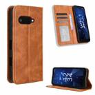 For Kyocera Digno SX4 Magnetic Buckle Retro Texture Leather Phone Case(Brown) - 1