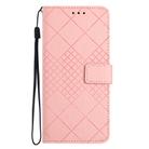 For ZTE Libero 5G IV Rhombic Grid Texture Leather Phone Case(Pink) - 2