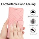 For ZTE Libero 5G IV Rhombic Grid Texture Leather Phone Case(Pink) - 3