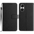 For ZTE Anshin Family A303ZT Rhombic Grid Texture Leather Phone Case(Black) - 1