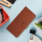 For ZTE nubia S 5G A403ZT Rhombic Grid Texture Leather Phone Case(Brown) - 2