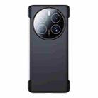 For Huawei Mate 50 Pro Frameless Metallic Paint Skin Feel Phone Case(Black) - 1