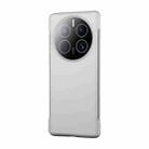 For Huawei Mate 50 Pro Frameless Metallic Paint Skin Feel Phone Case(Silver) - 1