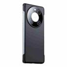 For Huawei Mate 40 Pro+ Frameless Metallic Paint Skin Feel Phone Case(Black) - 1