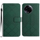 For Realme 11 5G Global Rhombic Grid Texture Leather Phone Case(Green) - 1