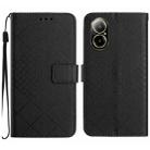 For Realme C67 4G Rhombic Grid Texture Leather Phone Case(Black) - 1