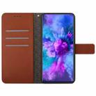 For Realme C63 4G Global/ C61 Rhombic Grid Texture Leather Phone Case(Brown) - 3