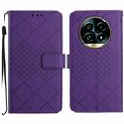 For Realme 13 Pro 5G / 13 Pro+ 5G Rhombic Grid Texture Leather Phone Case(Purple) - 1