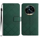 For Realme 13 Pro 5G / 13 Pro+ 5G Rhombic Grid Texture Leather Phone Case(Green) - 1