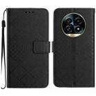 For Realme 13 Pro 5G / 13 Pro+ 5G Rhombic Grid Texture Leather Phone Case(Black) - 1