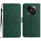 For Realme C63 5G Rhombic Grid Texture Leather Phone Case(Green) - 1