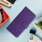 For Realme 13+ 5G Global Rhombic Grid Texture Leather Phone Case(Purple) - 2