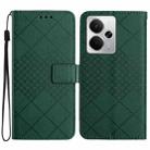 For Realme 14 5G Global / P3 5G Global Rhombic Grid Texture Leather Phone Case(Green) - 1
