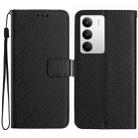 For Realme C75 5G Rhombic Grid Texture Leather Phone Case(Black) - 1