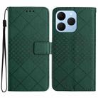 For Realme 15T 5G Rhombic Grid Texture Leather Phone Case(Green) - 1