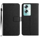 For OPPO A79 5G Rhombic Grid Texture Leather Phone Case(Black) - 1