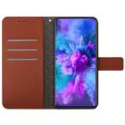 For OPPO Reno13 5G Global Rhombic Grid Texture Leather Phone Case(Brown) - 3
