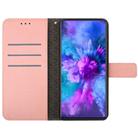 For OPPO Reno13 5G Global Rhombic Grid Texture Leather Phone Case(Pink) - 3