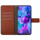For OPPO Reno13 F 5G Rhombic Grid Texture Leather Phone Case(Brown) - 3