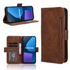 For Fairphone 5 Skin Feel Calf Texture Card Slots Leather Phone Case(Brown) - 1