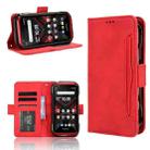 For  Kyocera Torque G06 KYG03 Skin Feel Calf Texture Card Slots Leather Phone Case(Red) - 1