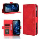 For Kyocera DuraForce EX KC-S703 Skin Feel Calf Texture Card Slots Leather Phone Case(Red) - 1