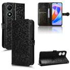 For Honor X5 Plus / Play 40C 5G Honeycomb Dot Texture Leather Phone Case(Black) - 1