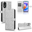 For Honor X5 Plus / Play 40C 5G Honeycomb Dot Texture Leather Phone Case(Silver) - 1