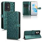 For Honor 100 5G Honeycomb Dot Texture Leather Phone Case(Green) - 1