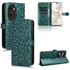 For Honor 100 Pro 5G Honeycomb Dot Texture Leather Phone Case(Green) - 1