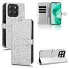 For Honor X8b Honeycomb Dot Texture Leather Phone Case(Silver) - 1