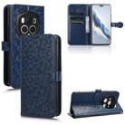 For Honor Magic6 Pro Honeycomb Dot Texture Leather Phone Case(Blue) - 1
