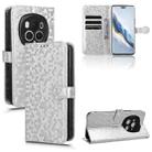 For Honor Magic6 Pro Honeycomb Dot Texture Leather Phone Case(Silver) - 1