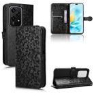 For Honor 200 Lite Global Honeycomb Dot Texture Leather Phone Case(Black) - 1