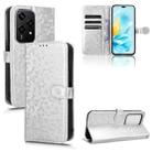 For Honor 200 Lite Global Honeycomb Dot Texture Leather Phone Case(Silver) - 1