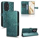 For Honor 200 5G Honeycomb Dot Texture Leather Phone Case(Green) - 1