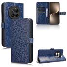 For Honor Magic7 5G Honeycomb Dot Texture Leather Phone Case(Blue) - 1