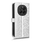 For Honor Magic7 5G Honeycomb Dot Texture Leather Phone Case(Silver) - 3