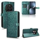 For Honor Magic7 Pro 5G Honeycomb Dot Texture Leather Phone Case(Green) - 1