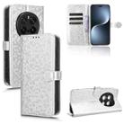 For Honor Magic7 Pro 5G Honeycomb Dot Texture Leather Phone Case(Silver) - 1