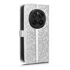 For Honor Magic7 Pro 5G Honeycomb Dot Texture Leather Phone Case(Silver) - 3