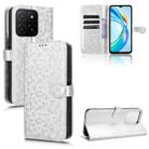 For Honor X5b 4G / X5b Plus 4G Honeycomb Dot Texture Leather Phone Case(Silver) - 1